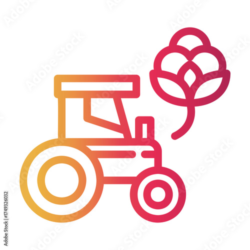 tractor Line Gradient Icon