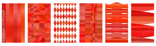 Red gradient vibrant crimson scarlet backgrounds, bold ruby cherry fire texture collection for passionate design, love posters, energetic graphics, and powerful dramatic art projects