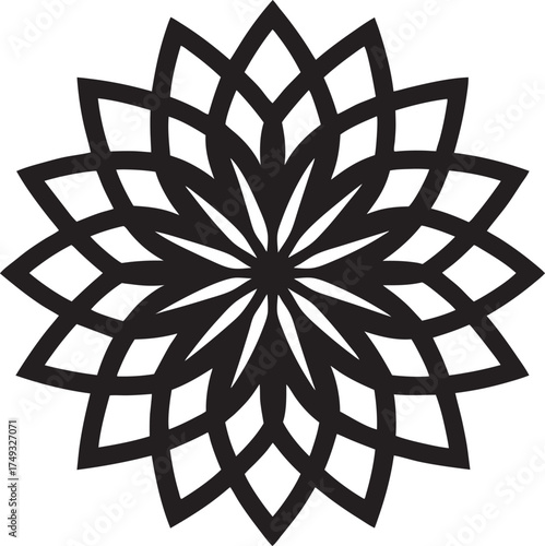 Intricate circular mandala design with geometric patterns