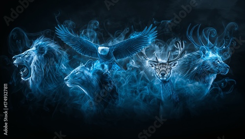 abstract blue background with alpha channel