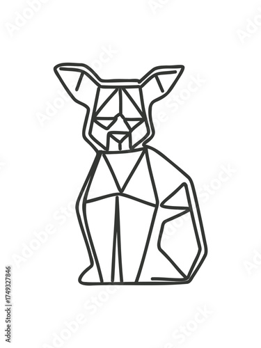 origami dog figure