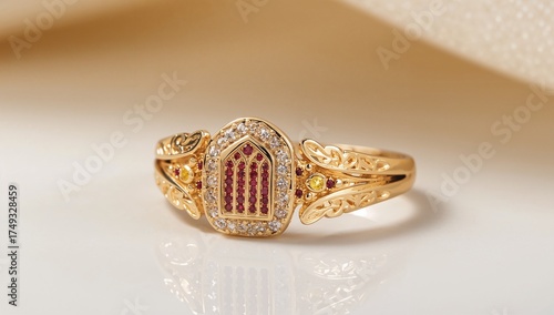 golden ring with diamonds