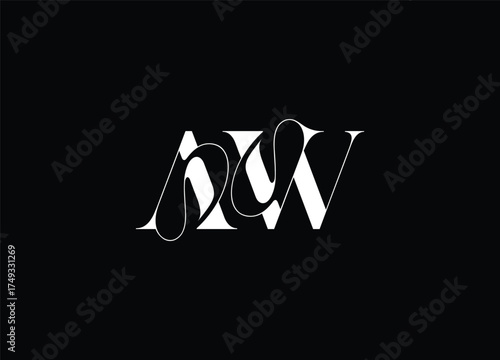 AW monogram logo | elegant modern initial branding design