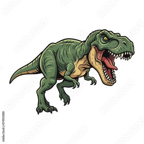 Ferocious Tyrannosaurus Rex Full Body Angry Pose