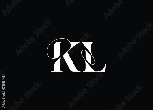KL monogram logo | elegant modern initial branding design