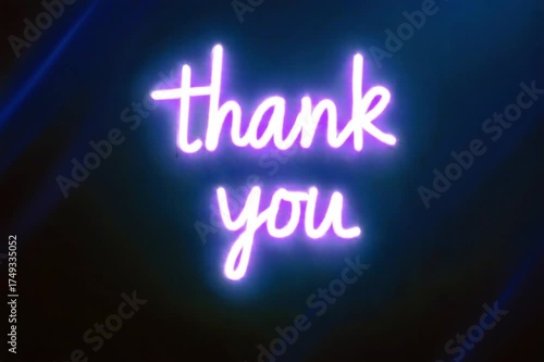 Neon Thank You Sign - Expressing Gratitude with a Glowing Message.