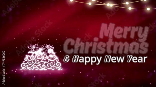 video design star 2026 merry christmas and happy birthday, celebartion greeting motion winter
