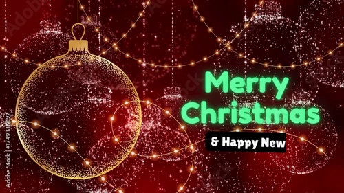 decoration greeting season and new year background with christmas balls