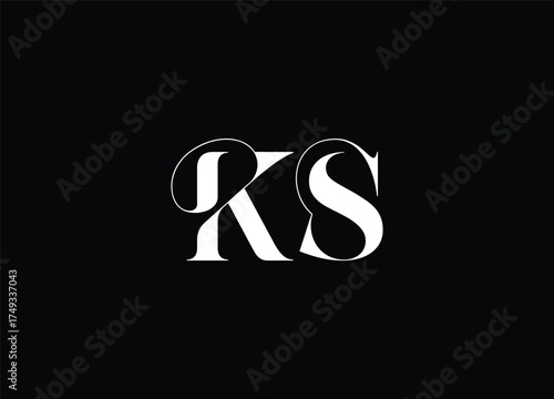 KS monogram logo | elegant modern initial branding design