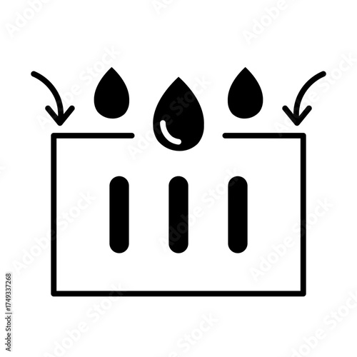 storm protection glyph icon