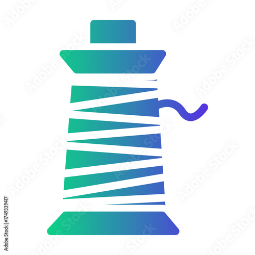 cotton thread spool Gradient icon