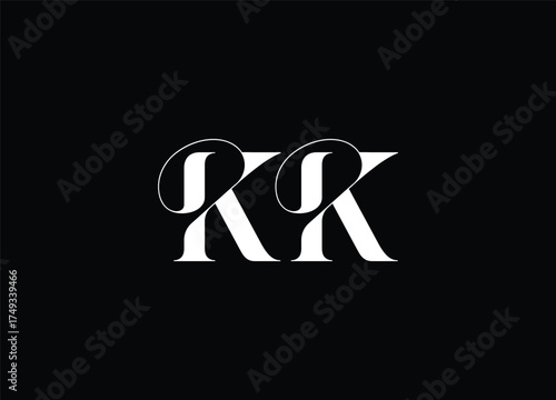 KK monogram logo | elegant modern initial branding design
