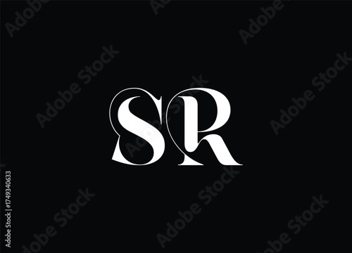 SR monogram logo | elegant modern initial branding design