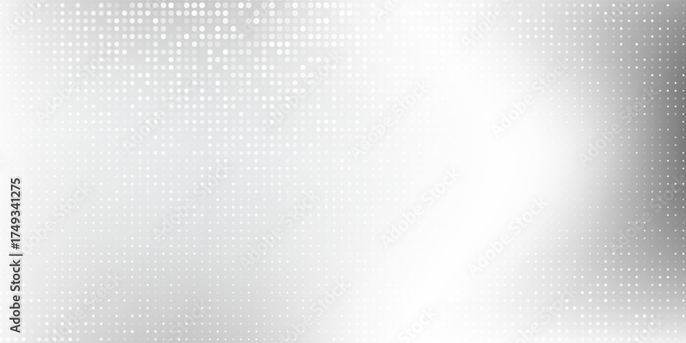 Fototapeta premium Dotted silver foil mesh background with metal mirror texture. Chrome gradient surface abstract modern simple art