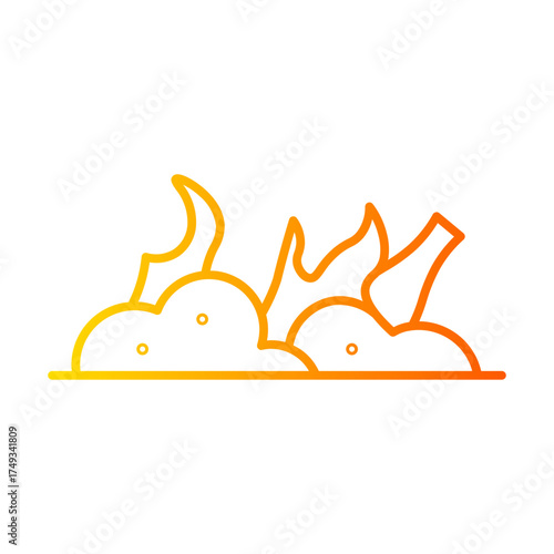 incineration gradient icon