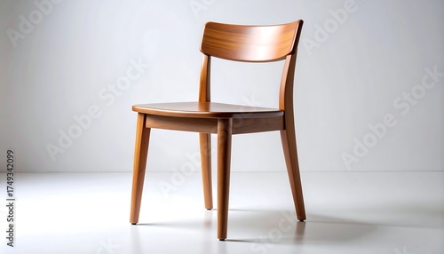 Wooden chair against a plain background
