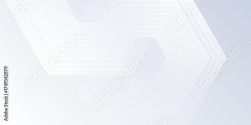 Modern white background with gradient color and artistic dynamic lhexagon art