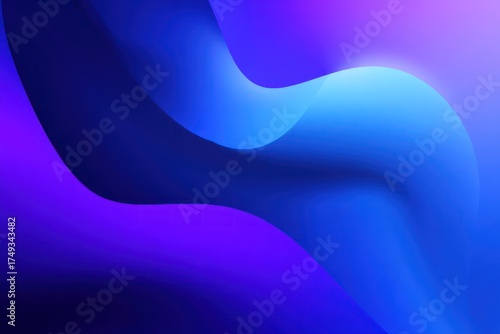 Blue Purple Gradient Wavy Blurred Technology Abstract