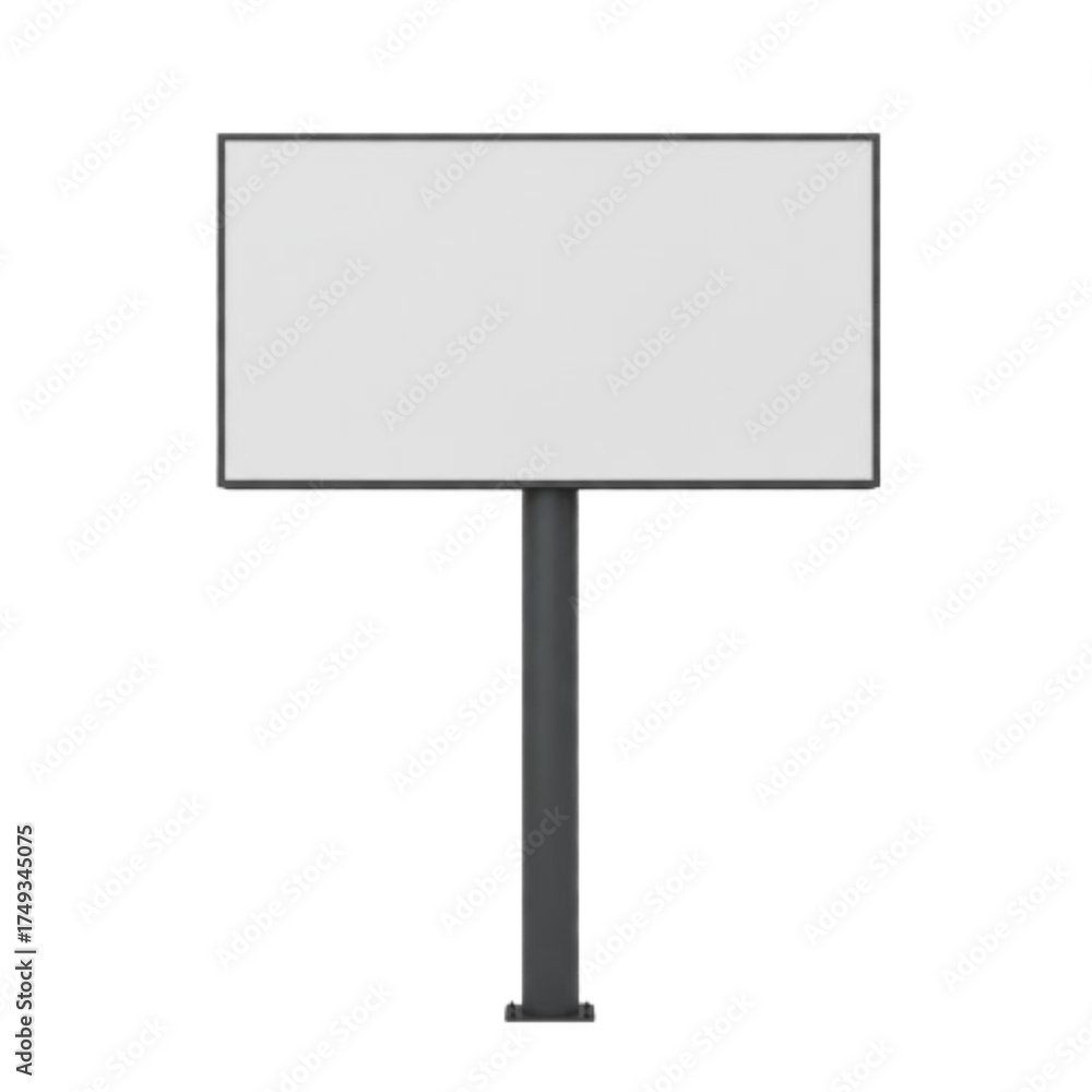 blank billboard isolated on white