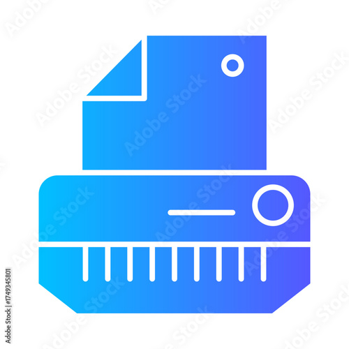 paper shredder gradient icon