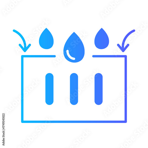 storm protection gradient icon