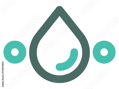 Vector icon illustrating monounsaturated fat nutrient for healthy food and diet infographic.
