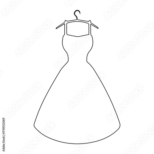 Simple Dress Line Art