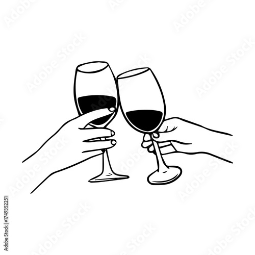 Cheers with wine