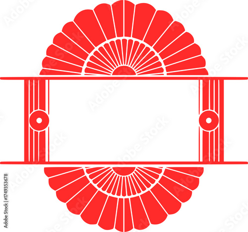 Luxurious 1920s Art Deco Border Frame Silhouette - Geometric Pattern Vector	