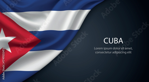 Cuba national flag with smooth fabric texture background Free Download Cuba national flag with smooth fabric texture background - GFXLoad