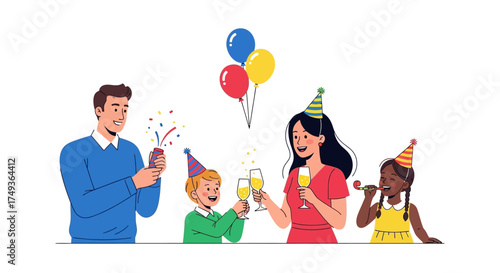 Celebrating Together Family and Friends Enjoying a Party