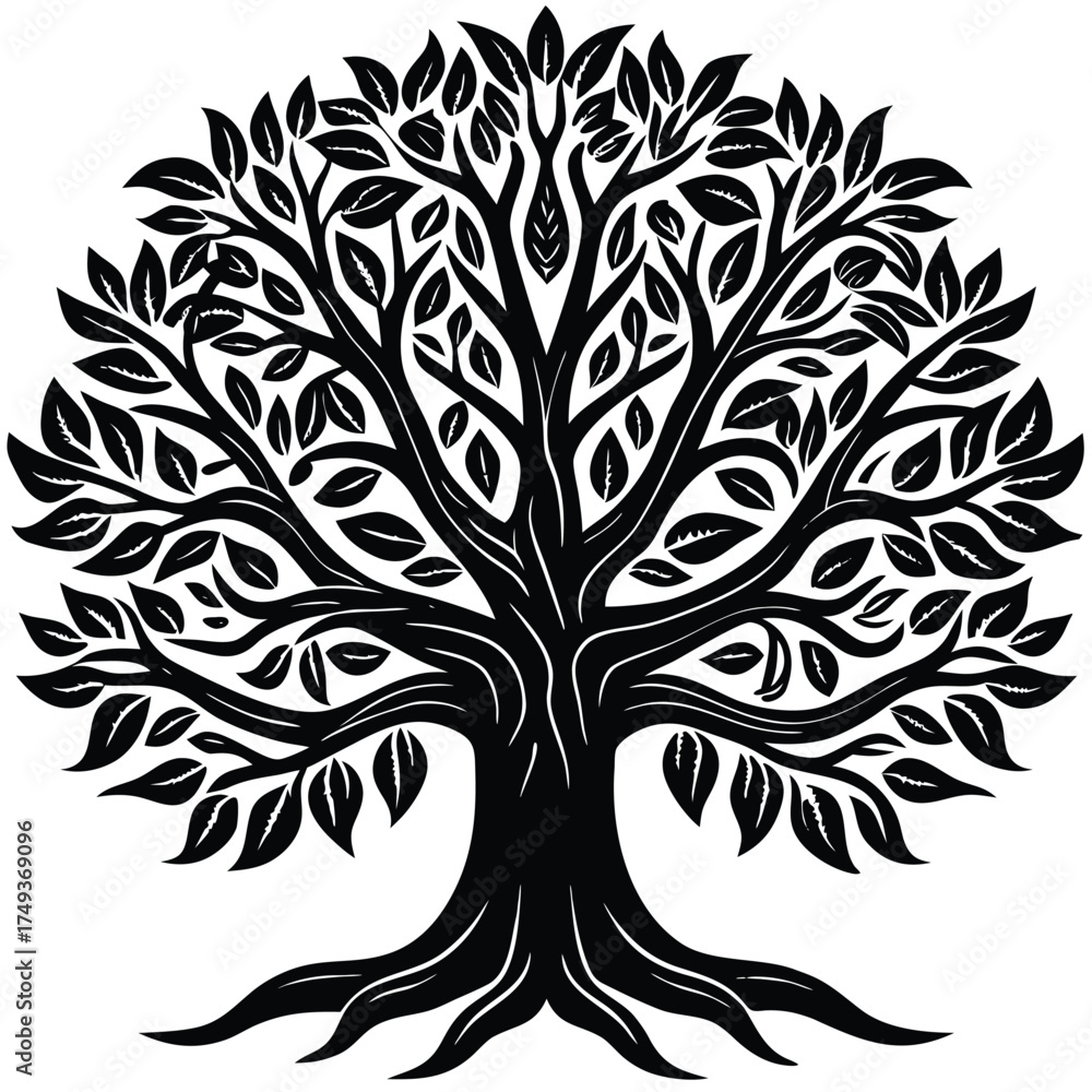 Obraz premium sacred oak symbol vector sheet.eps