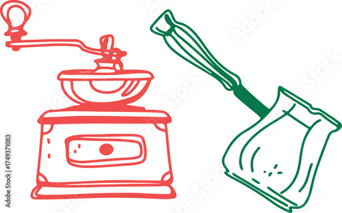 Wine. Winemaking Serving A glass and wine. People drink wine. Pleasure from life. Line art	