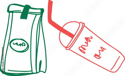 Wine. Winemaking Serving A glass and wine. People drink wine. Pleasure from life. Line art	