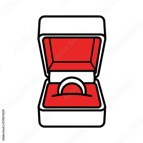 Ring in box symbolizing love proposal and romantic moment