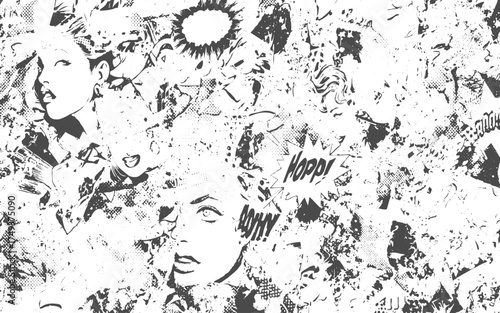 Glitch distorted grunge layer . Noise destroyed texture . Trendy defect error shapes .Abstract grunge halftone background Vector, black and white error glitch art design grunge background backdrop sur