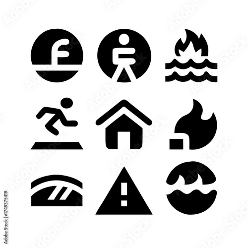 Emergency and disaster icons