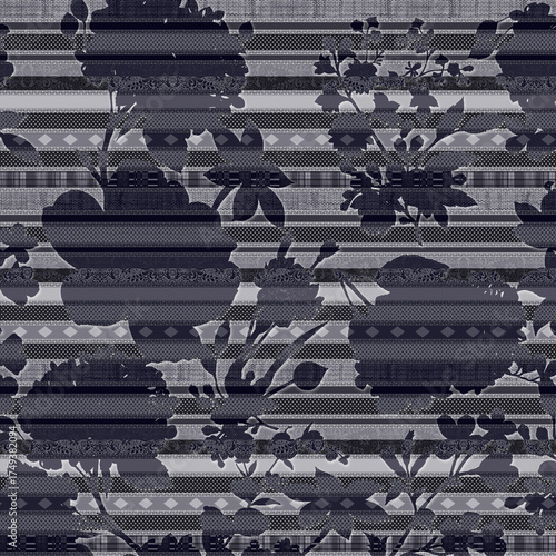 Allover Fabric Digital Design Backgroung Navy blue colour Textures simless designs,