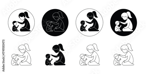 Childcare and Babysitting Icons