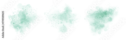Watercolor stain decoration. brown colored splatter brush