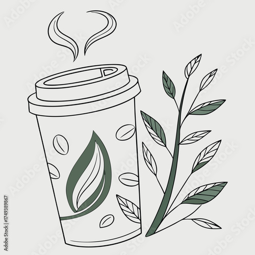 vector illustration of a coffee pot