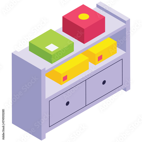 Customer buying or receiving multiple boxes from an online order illustration