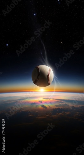 Baseball Planet - A Cosmic Game Above Earths Horizon.