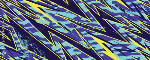 Vector seamless camo tiger stripe army fatigue pattern design