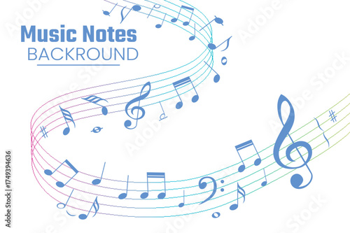 music background with notes