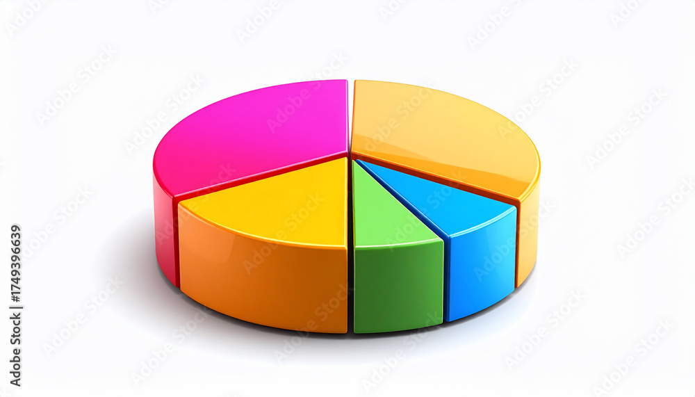 Obraz premium Colorful Pie Chart Diagram