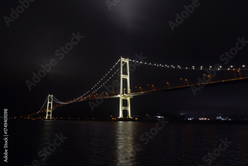 北海道室蘭-夜の白鳥大橋2024-