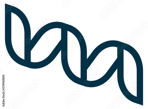 Protein icon vector design with DNA chain shape representing amino acid structure and nutrition importance for health illustration.