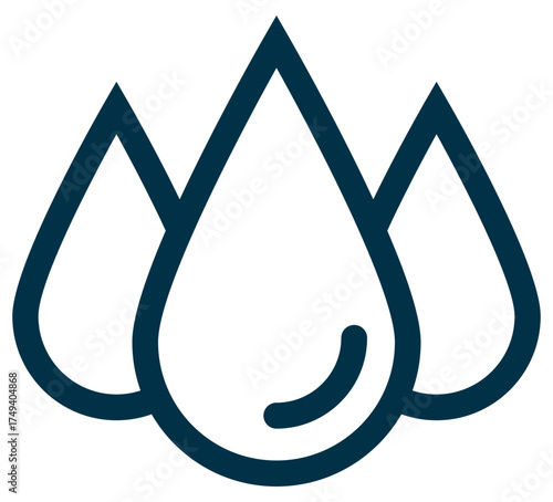 Total Fat icon vector illustration with droplets symbolizing oil content and lipid measurement for nutrition label design.