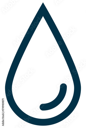 Saturated Fat icon vector design showing a single droplet representing unhealthy fat type for diet labels and nutrition charts.